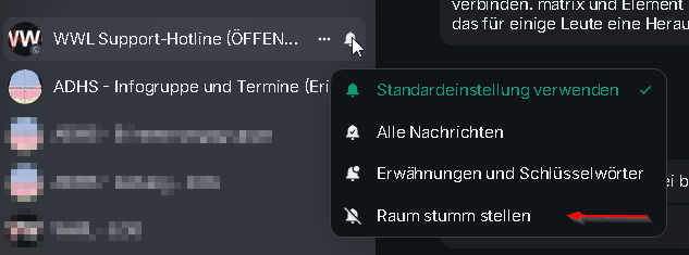 Gruppe stumm schalten